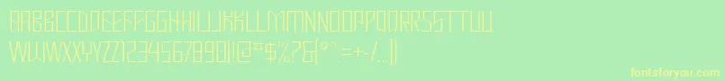 Шрифт MastodonHairline – жёлтые шрифты на зелёном фоне