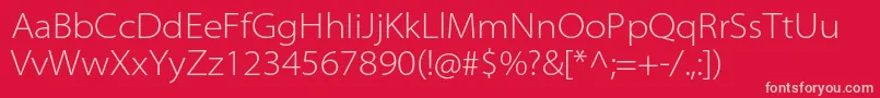 MyriadproLightsemiext Font – Pink Fonts on Red Background