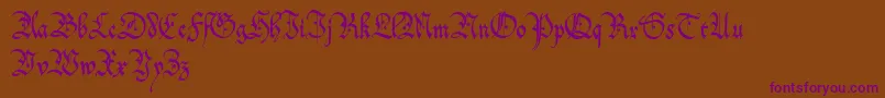 Ofc Font – Purple Fonts on Brown Background