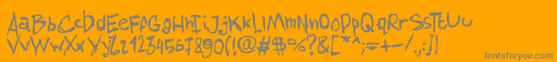 AmazhandFirstSmooth Font – Gray Fonts on Orange Background