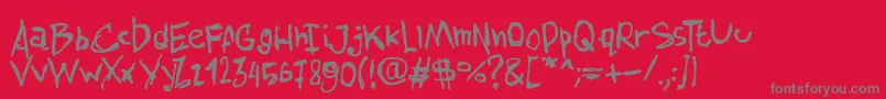 AmazhandFirstSmooth Font – Gray Fonts on Red Background