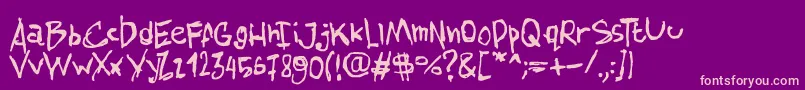 AmazhandFirstSmooth Font – Pink Fonts on Purple Background