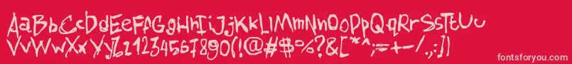 AmazhandFirstSmooth Font – Pink Fonts on Red Background