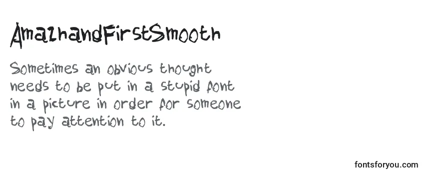 Review of the AmazhandFirstSmooth Font