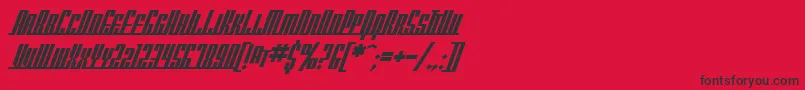 フォントSfAmericanaDreamsScBold – 赤い背景に黒い文字