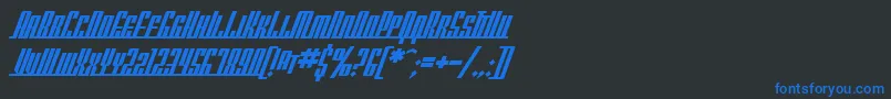 SfAmericanaDreamsScBold Font – Blue Fonts on Black Background