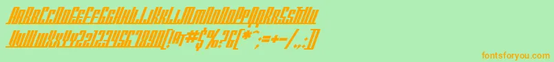 SfAmericanaDreamsScBold Font – Orange Fonts on Green Background