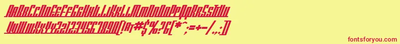 SfAmericanaDreamsScBold Font – Red Fonts on Yellow Background