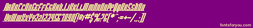 SfAmericanaDreamsScBold Font – Yellow Fonts on Purple Background