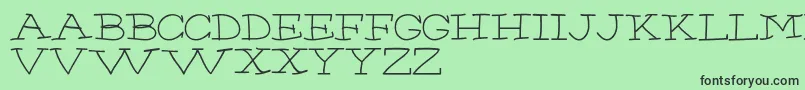 ChumpRegular Font – Black Fonts on Green Background