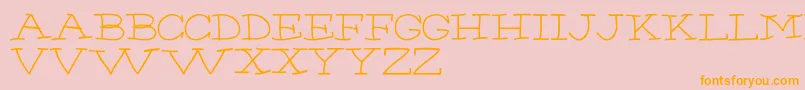 ChumpRegular Font – Orange Fonts on Pink Background