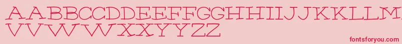 ChumpRegular Font – Red Fonts on Pink Background