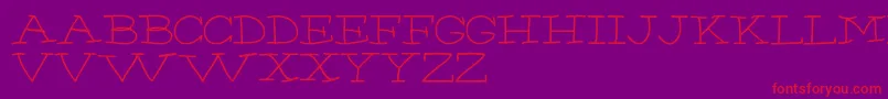 ChumpRegular Font – Red Fonts on Purple Background