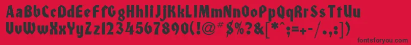 Heidelberg Font – Black Fonts on Red Background