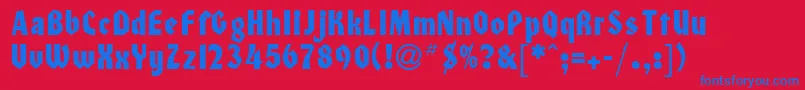 Heidelberg Font – Blue Fonts on Red Background