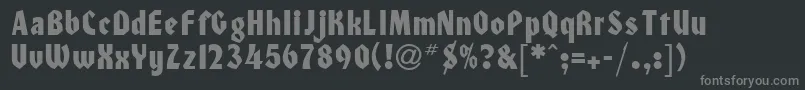 Heidelberg Font – Gray Fonts on Black Background
