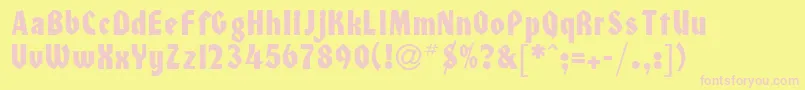 Heidelberg Font – Pink Fonts on Yellow Background