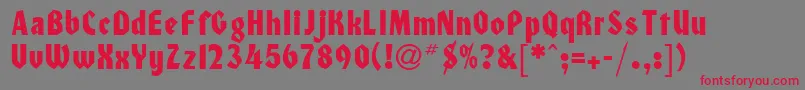 Heidelberg Font – Red Fonts on Gray Background