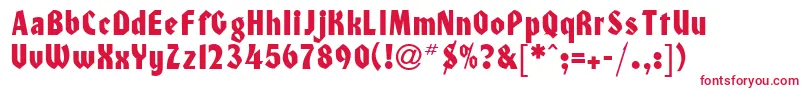Heidelberg Font – Red Fonts on White Background