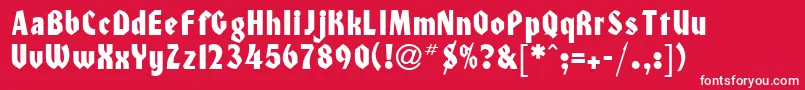 Lisätietoja Heidelberg-fontista Heidelberg-fontti – valkoiset fontit punaisella taustalla