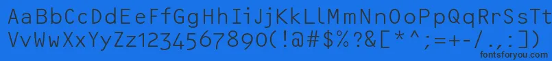 OcrfLightosfc Font – Black Fonts on Blue Background