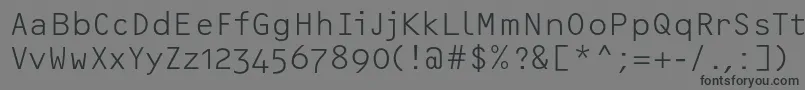 OcrfLightosfc Font – Black Fonts on Gray Background