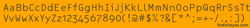 OcrfLightosfc Font – Black Fonts on Orange Background