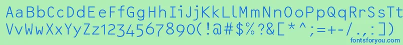 OcrfLightosfc Font – Blue Fonts on Green Background