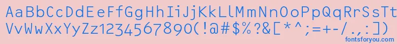 OcrfLightosfc Font – Blue Fonts on Pink Background