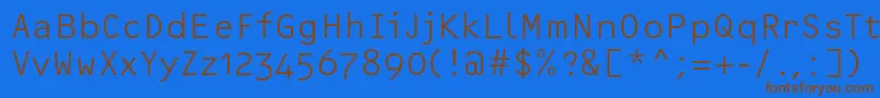 OcrfLightosfc Font – Brown Fonts on Blue Background