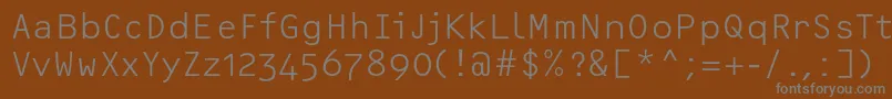 Шрифт OcrfLightosfc – серые шрифты на коричневом фоне