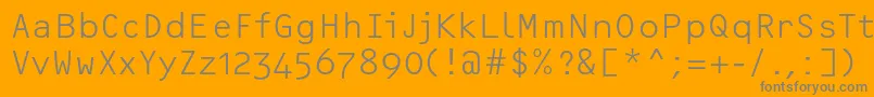 OcrfLightosfc Font – Gray Fonts on Orange Background