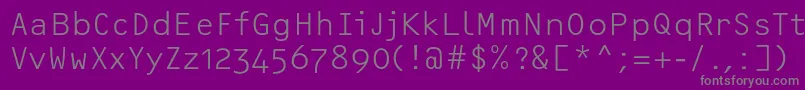 OcrfLightosfc Font – Gray Fonts on Purple Background
