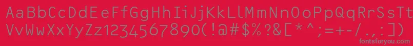 OcrfLightosfc Font – Gray Fonts on Red Background