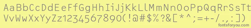 OcrfLightosfc Font – Gray Fonts on Yellow Background