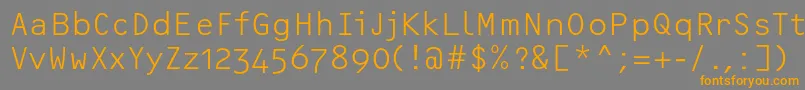 OcrfLightosfc Font – Orange Fonts on Gray Background