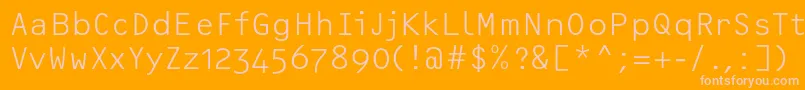 OcrfLightosfc Font – Pink Fonts on Orange Background