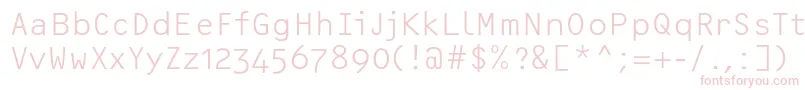 OcrfLightosfc-Schriftart – Rosa Schriften auf weißem Hintergrund