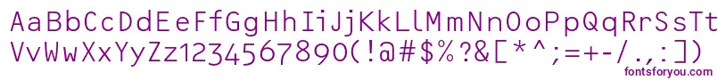 フォントOcrfLightosfc – 紫色のフォント