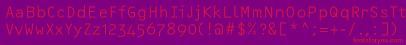 OcrfLightosfc Font – Red Fonts on Purple Background