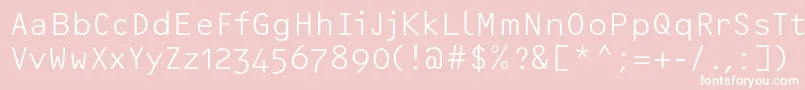 OcrfLightosfc Font – White Fonts on Pink Background