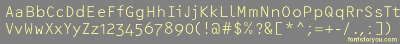 OcrfLightosfc Font – Yellow Fonts on Gray Background