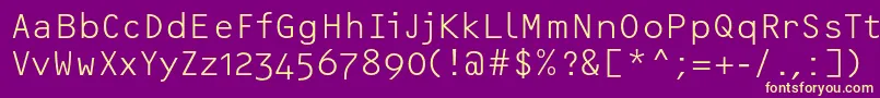Шрифт OcrfLightosfc – жёлтые шрифты на фиолетовом фоне