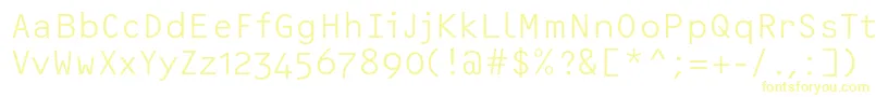 Шрифт OcrfLightosfc – жёлтые шрифты