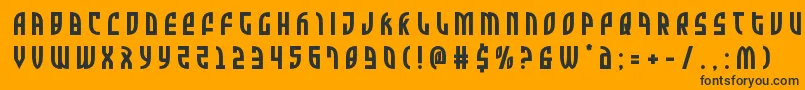 Zoneridertitle Font – Black Fonts on Orange Background