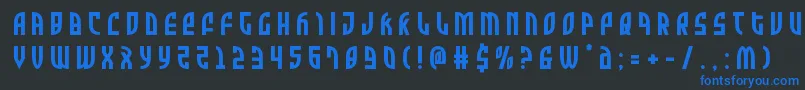 Zoneridertitle Font – Blue Fonts on Black Background