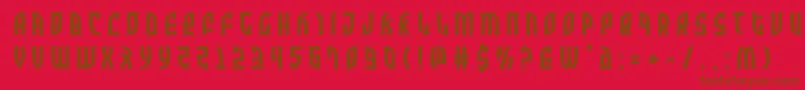 Zoneridertitle Font – Brown Fonts on Red Background