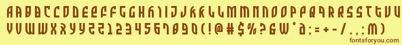 Zoneridertitle Font – Brown Fonts on Yellow Background