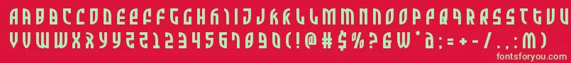 Zoneridertitle Font – Green Fonts on Red Background