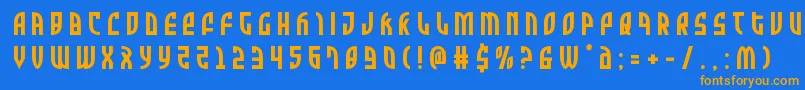 Zoneridertitle Font – Orange Fonts on Blue Background